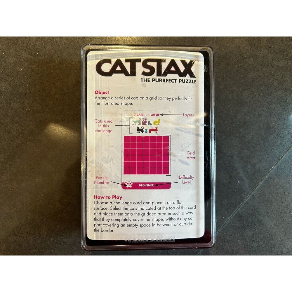 Brainwright 2015 Cat Stax Puzzle Game With All Pieces & Box